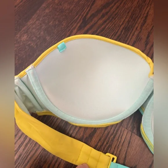 Victoria's Secret Yellow and Light Blue Bikini Top - Picture 5 of 7